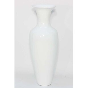 white floor vase